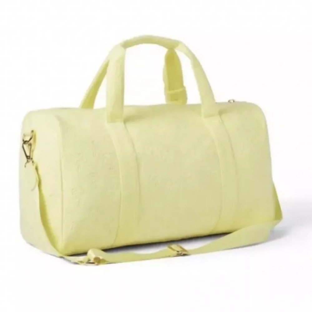 STONEY CLOVER LANE X TARGET Yellow Terry Cloth with Palm Trees Duffle NWT 🌴